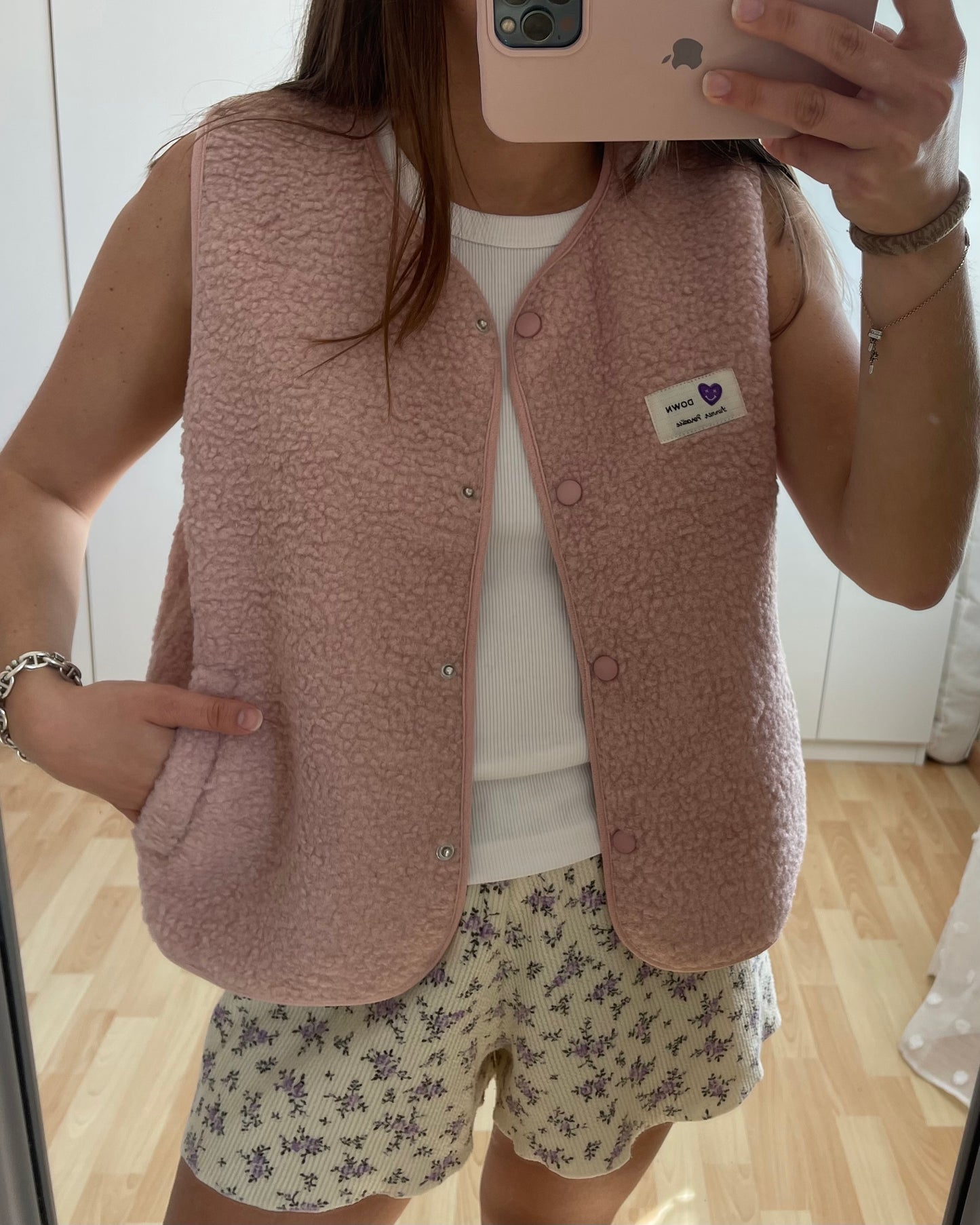Veste mouton rose