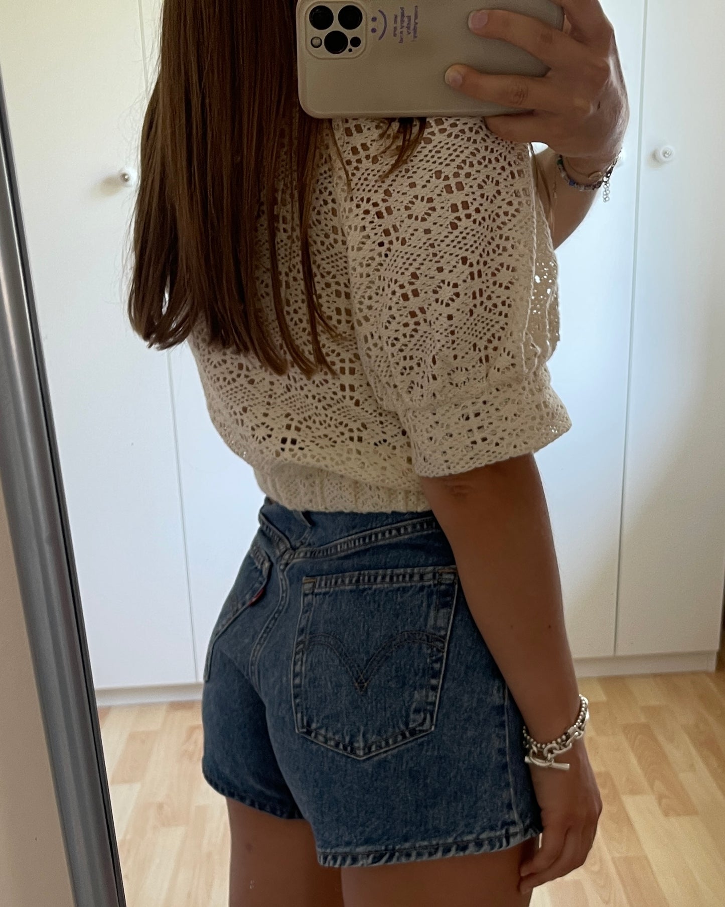 Blouse crochet écru