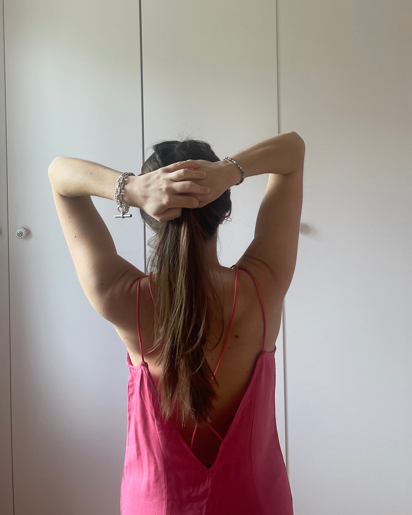 Combinaison dos nu rose