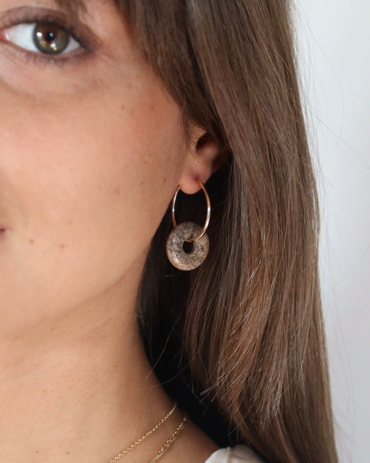 Boucles d'oreilles Jaspe jaune